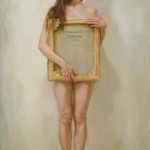 Отражение. ( автопортрет ). Холст, масло. 150х100, 2021 г. | Reflection. ( self - portrait ). Canvas on cardboard, oil. 150х100, 2021