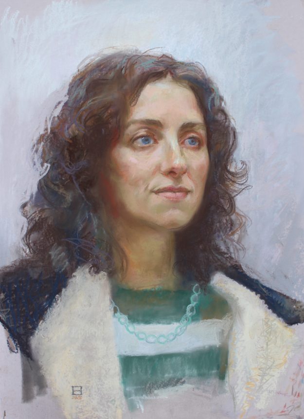 Ксения. Бумага, пастель, 54 х 39, 2026 г. | Xenia. Paper, pastel, 54 x 39 cm, 2026
