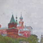 Никольский монастырь. Старая Ладога. Холст, масло, 45 х 60, 2024 г. | Nikolsky Monastery. Old Ladoga. Canvas, oil, 45 x 60, 2024