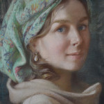 Александра портрет пастелью фрагмент
