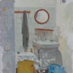 Уголок в мастерской на Академической даче И.Е. Репина. Бумага, гуашь, 30 х 21, 2026 г. A corner in the workshop at I.E. Repin’s Academic Dacha. Paper, gouache, 30 x 21 cm, 2026